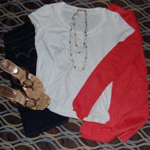 100% cotton white tee